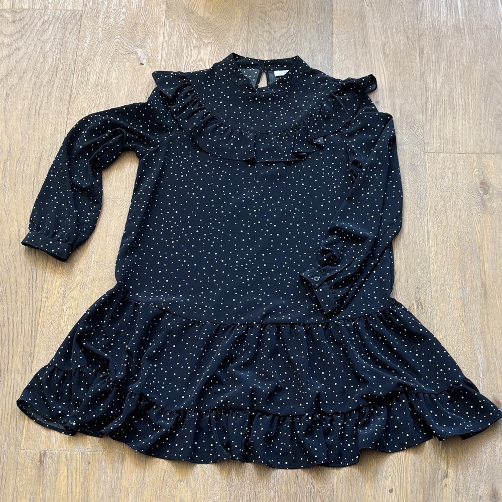 Topshop Black and White Polka Dot Mini Dress